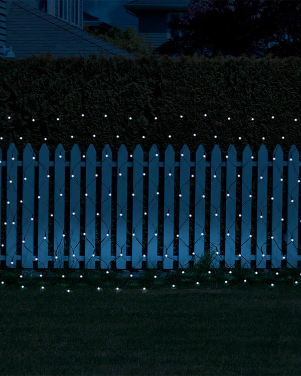 Cool White Net Light 250 Piece Solar Christmas Lights 4m