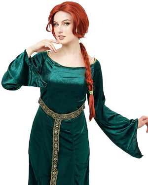 Copper Princess Premium Plaited Auburn Wig