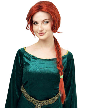 Copper Princess Premium Plaited Auburn Wig
