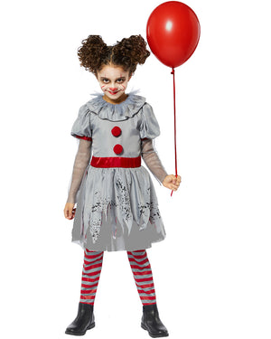 Costume Bad Clown Girls Costume 8-10 Years