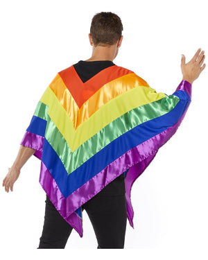 Rainbow Poncho Adult Costume
