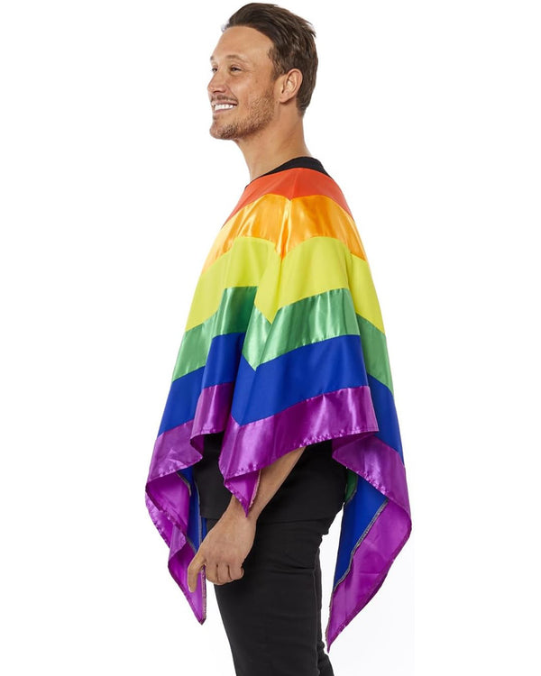 Rainbow Poncho Adult Costume
