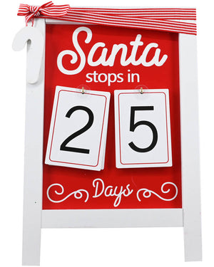 Christmas Countdown Board Sign 33cm