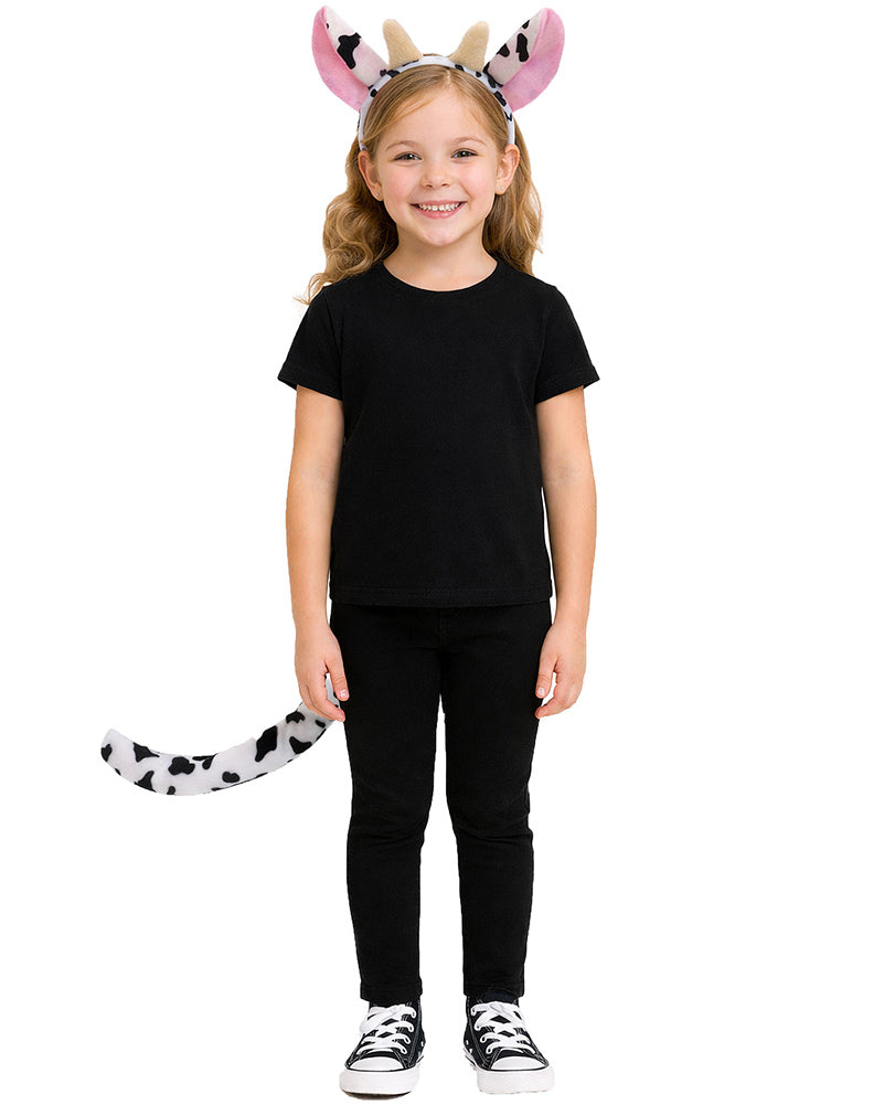 Cow Headband and Tail Set