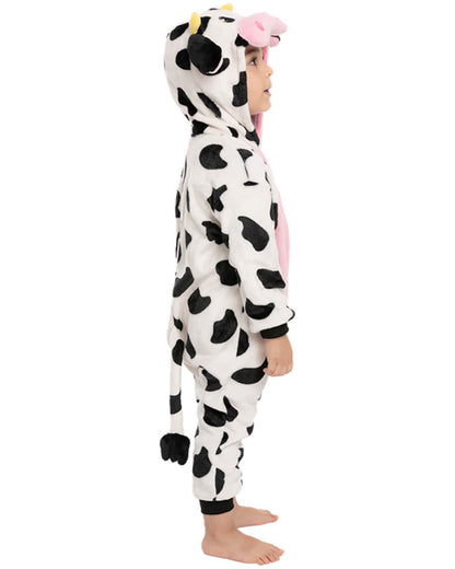 Cow Hooded Jumpsuit Toddler Costume