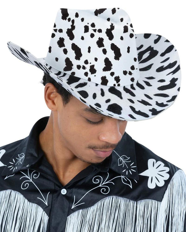 Cow Print Cowboy Hat