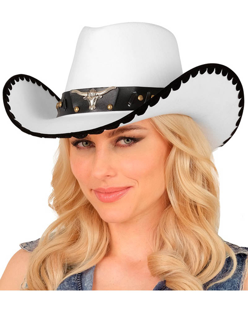 Bull Felt White Cowboy Hat