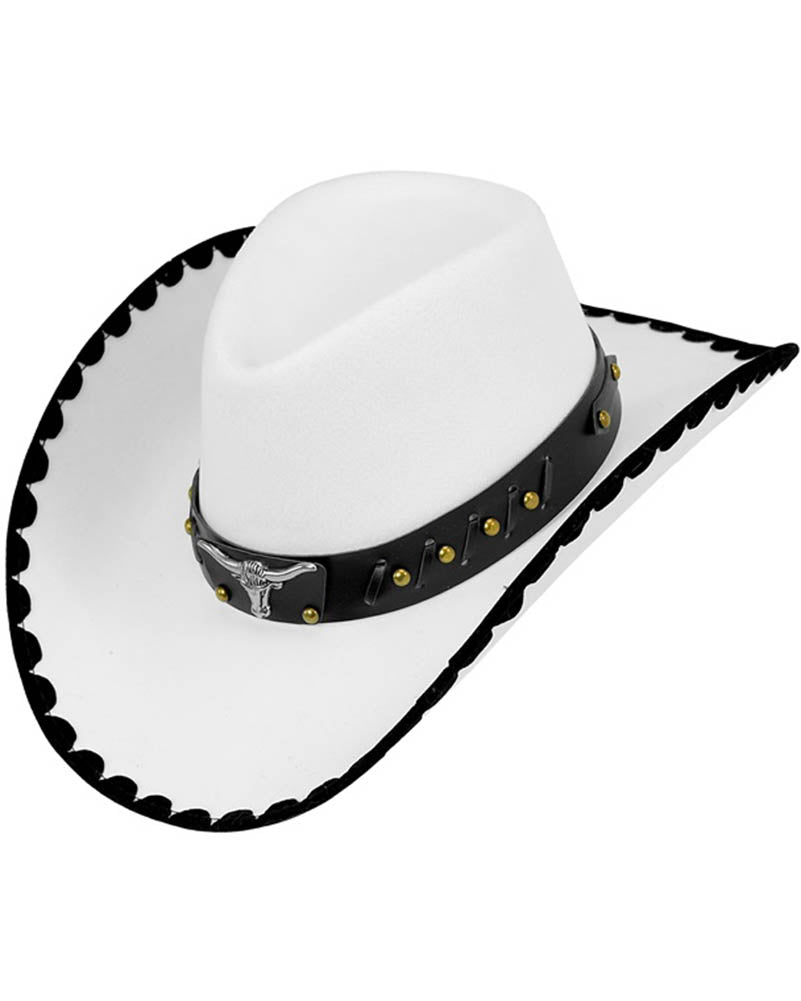 Bull Felt White Cowboy Hat