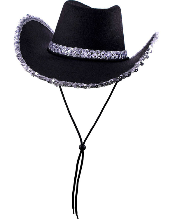 Cowboy Hat Black Sequins