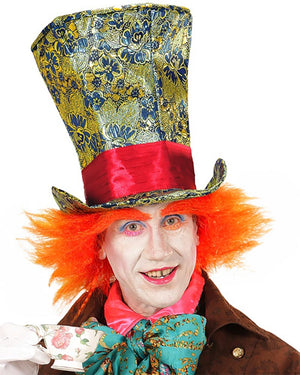Crazy Hatter Top Hat with Hair