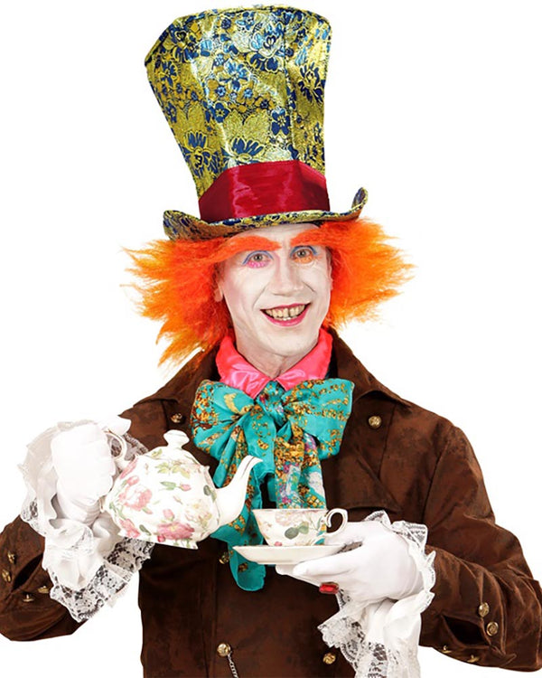 Crazy Hatter Top Hat with Hair