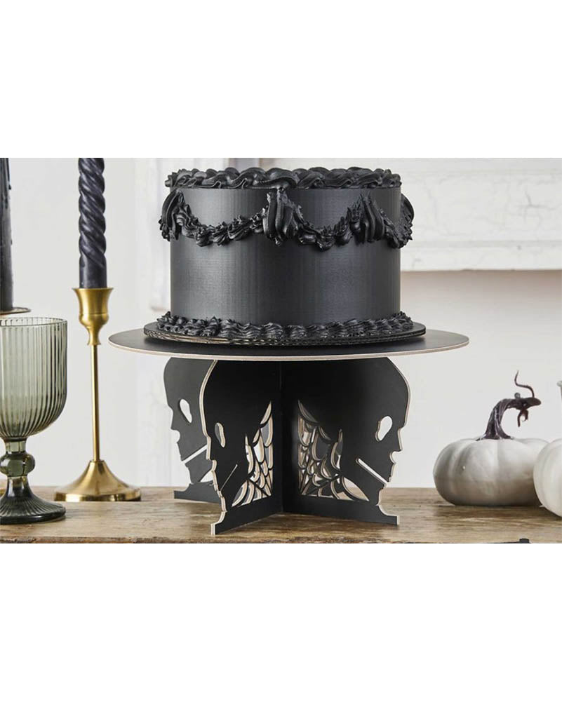 Creepy Chic Skull Cake Stand 26cm For Halloween