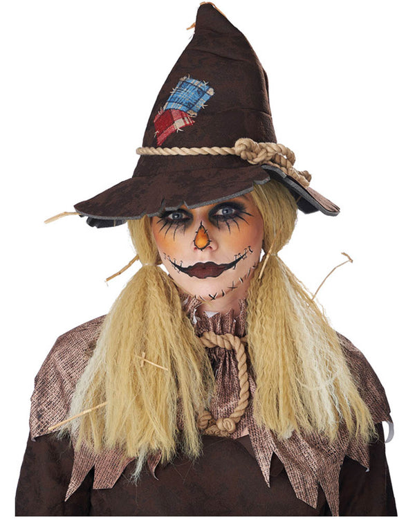 Scarecrow Crimped Long Blonde Wig
