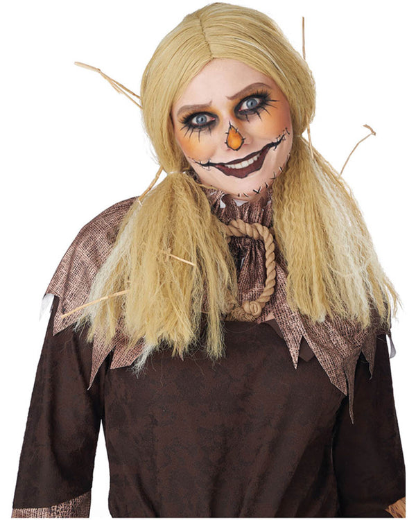 Scarecrow Crimped Long Blonde Wig