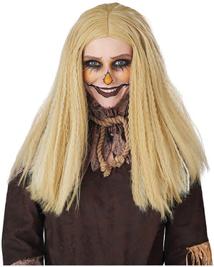 Scarecrow Crimped Long Blonde Wig