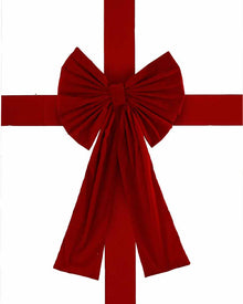 Crushed Velvet Door Bow and Sash Christmas Set