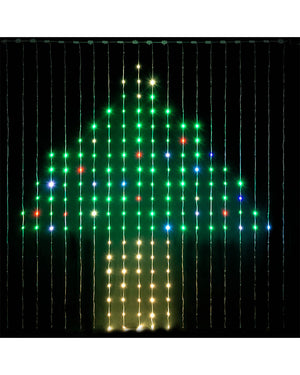 Customisable LED Christmas Curtain Lightshow with App Control 2m