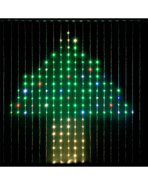 Customisable LED Christmas Curtain Lightshow with App Control 2m