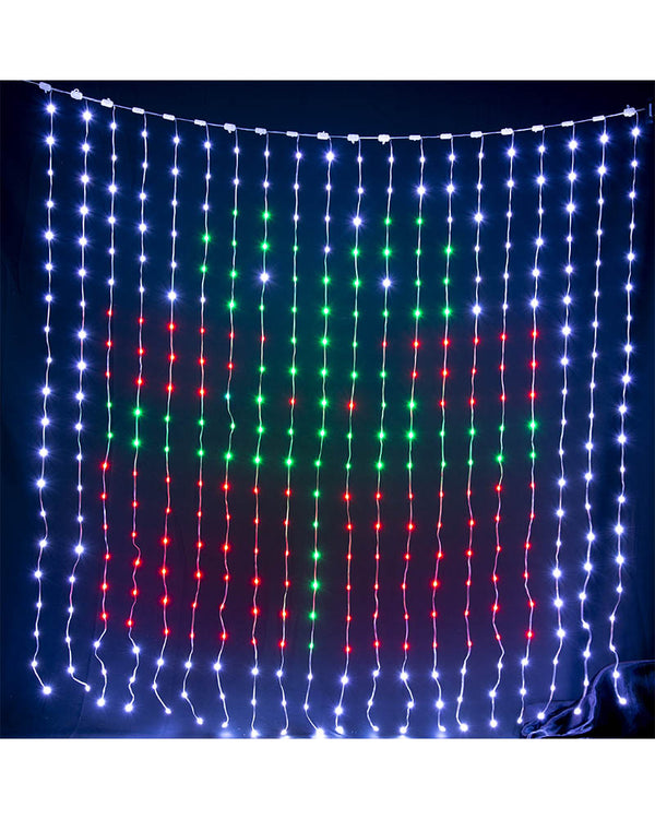 Customisable LED Christmas Curtain Lightshow with App Control 2m