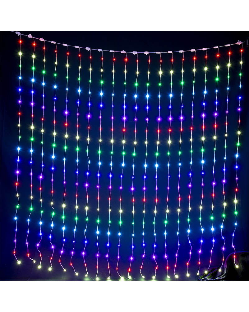 Customisable LED Curtain Lightshow with App Control 2m