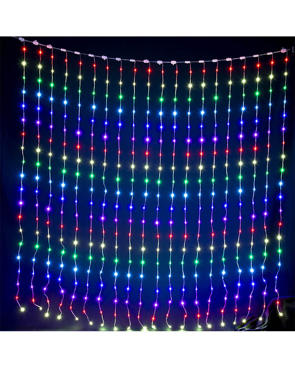 Customisable LED Christmas Curtain Lightshow with App Control 2m