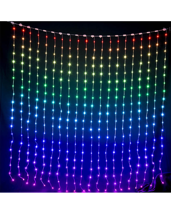 Customisable LED Christmas Curtain Lightshow with App Control 2m