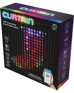 Customisable LED Christmas Curtain Lightshow with App Control 2m
