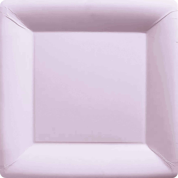 Pastel Lilac 17cm Square Paper Plates Pack of 20