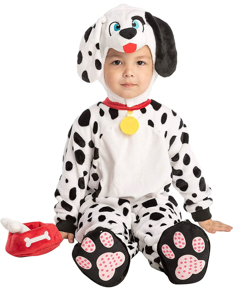 Dalmatian with Plush Bone and Bowl Toddler Costume