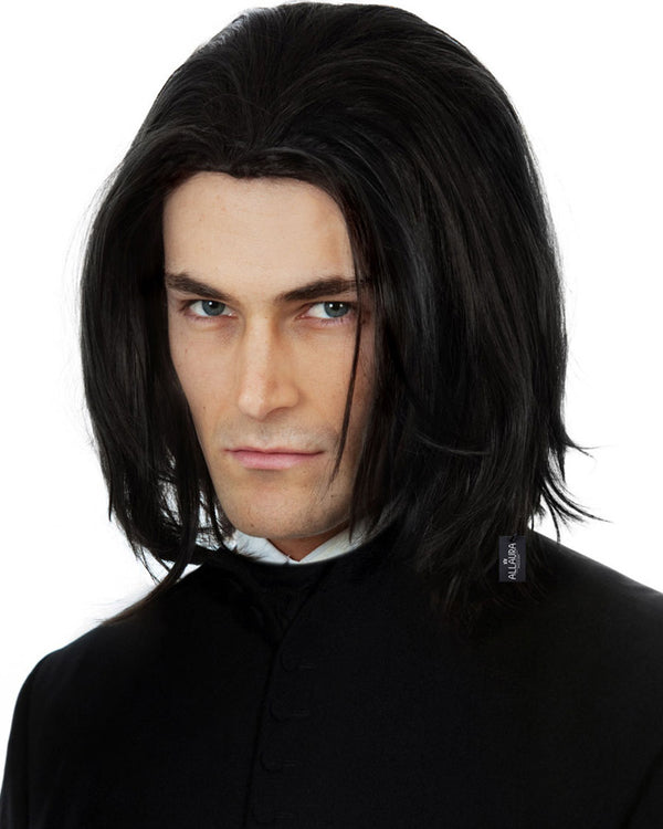 Dark Professor Deluxe Black Wig