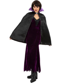 Dark Queen Black Collared Halloween Cape