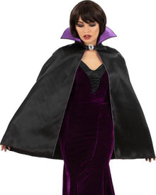 Dark Queen Black Collared Halloween Cape