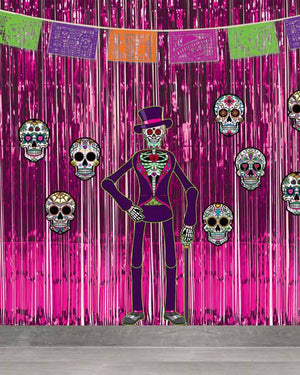 Day of the Dead Male Skeleton Jointed Cutout 1.2m