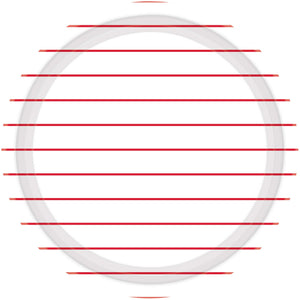 Apple Red Stripes 23cm Round Paper Plates Pack of 8