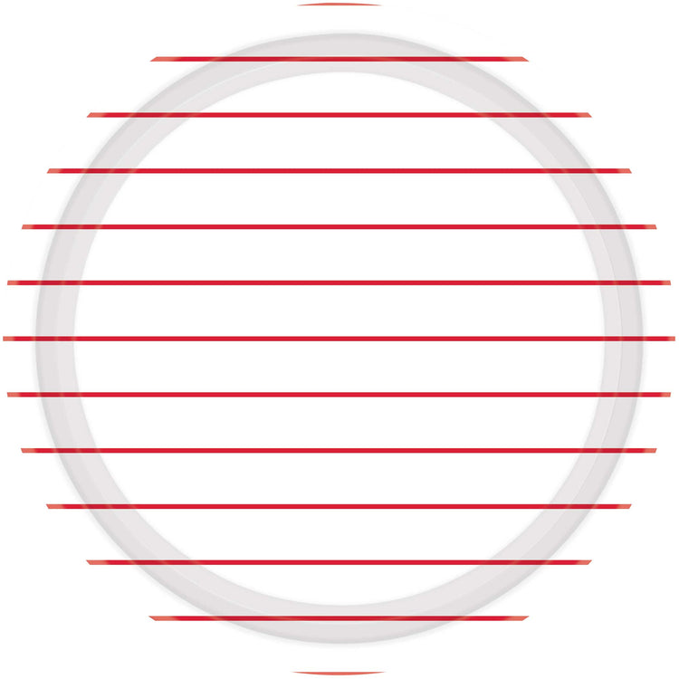 Apple Red Stripes 23cm Round Paper Plates Pack of 8