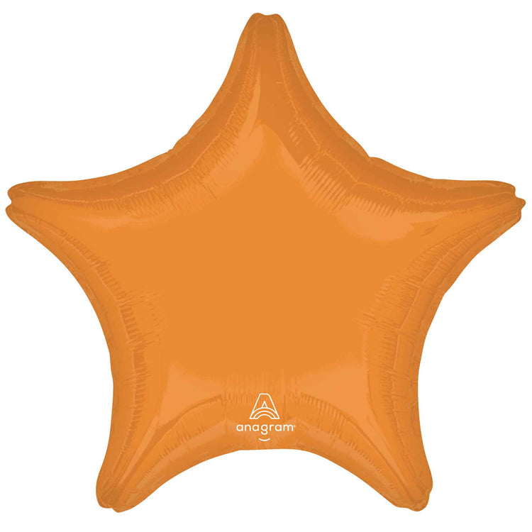 45cm Standard Star XL Vibrant Orange Foil Balloon