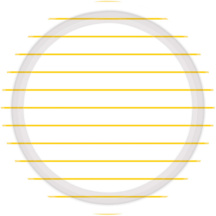 Sunshine Yellow Stripes 23cm Round Paper Plates Pack of 8