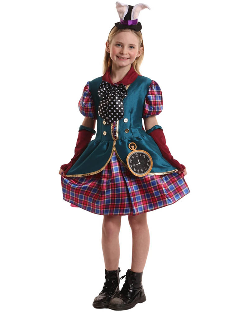 Deluxe Mad Hatter Girls Costume