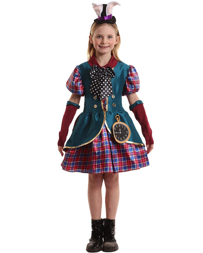Deluxe Mad Hatter Girls Costume