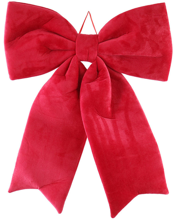 Christmas Deluxe Plush Red Door Bow 60cm