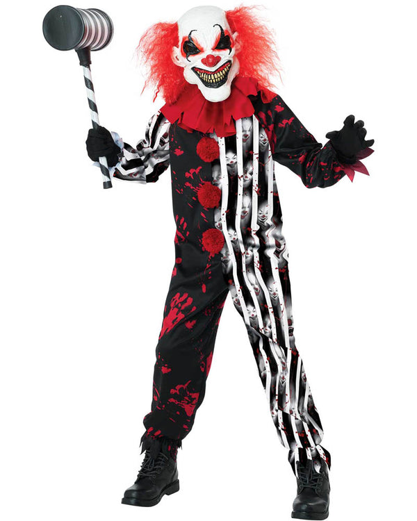 Demented Clown Boys Costume