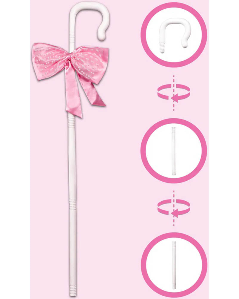 Detachable Shepherds Hook Prop with Bow