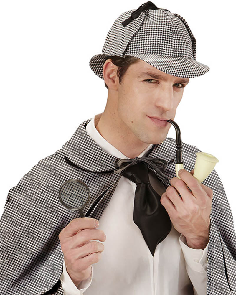 Detective Hat Pipe and Magnifying Glass Set