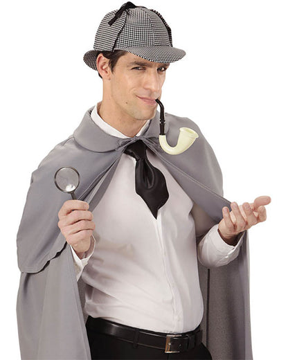 Detective Hat Pipe and Magnifying Glass Set