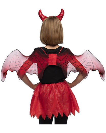 Devil Horns Wings and Tutu Kids Set