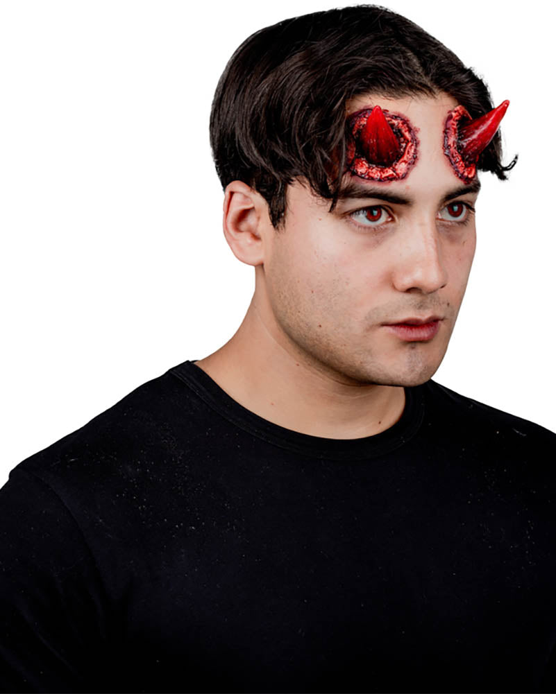 Devil Red Horns FX Appliance Transfer Prosthetic
