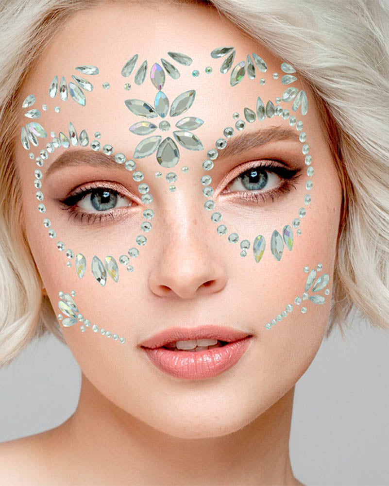 Dia De Los Muertos Diamond Face Jewels