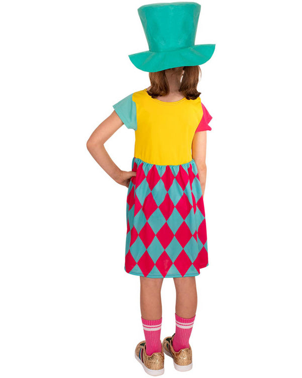 Disney Mad Hatter Colourful Girls Costume