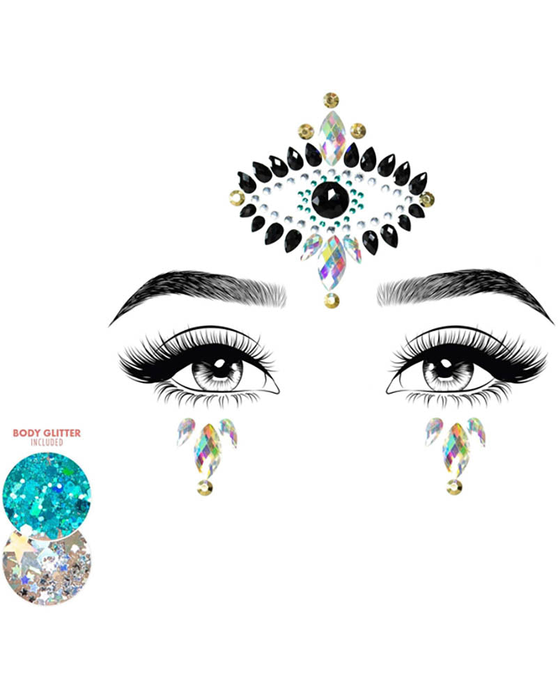 Divinity Face Jewels Sticker and Body Glitter Set
