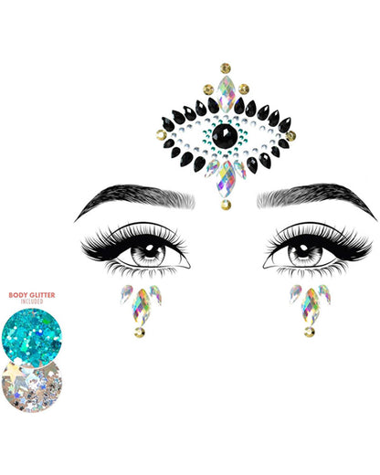 Divinity Face Jewels Sticker and Body Glitter Set